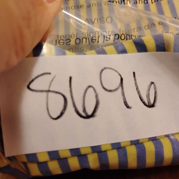 RLX Ralph Lauren polo shirt mens L Large blue yellow striped performance stretch - Picture 8 of 8